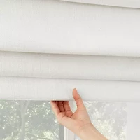 Sun Zero Pryer Energy Saving Cordless 100% Blackout Roman Shade