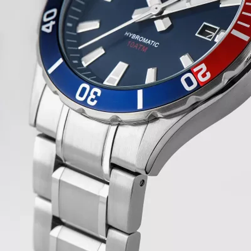 Jacques Lemans Mens Automatic Silver Tone Bracelet Watch Wjl0027501