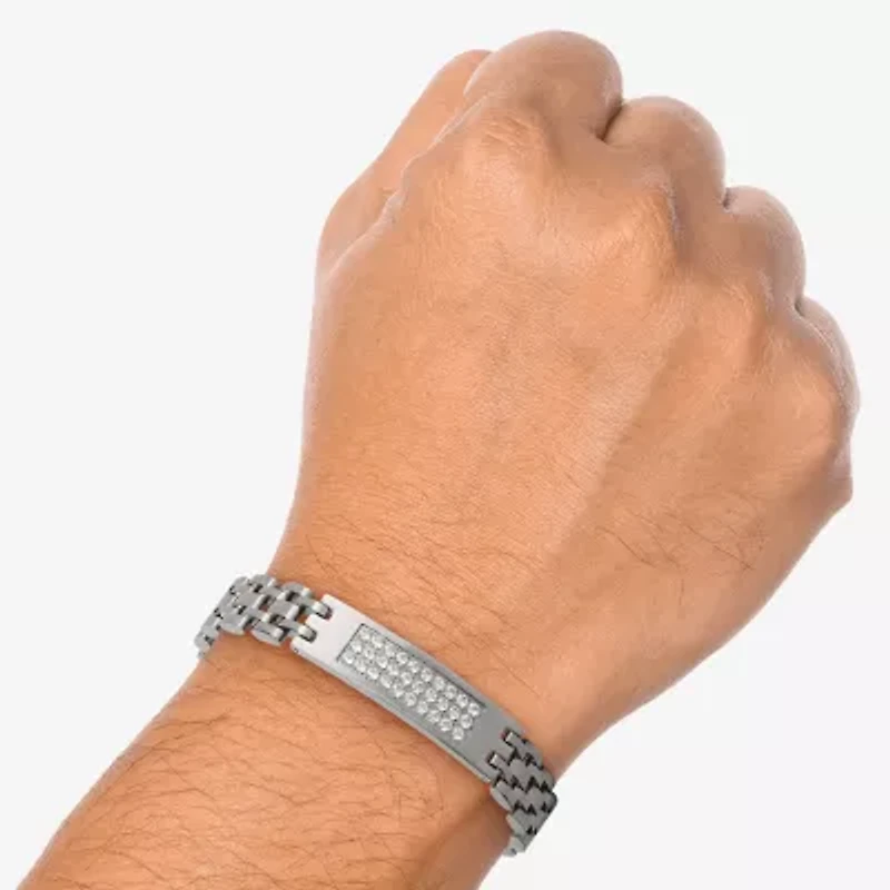 Shaquille O'Neal XLG Mens Stainless Steel 9 Inch Link Chain Bracelet