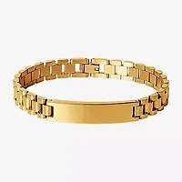 Shaquille O'Neal XLG Mens Stainless Steel 9 Inch Solid Link Id Bracelet