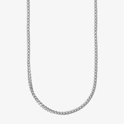 Shaquille O'Neal XLG Mens Stainless Steel 24 Inch Wheat Chain Necklace