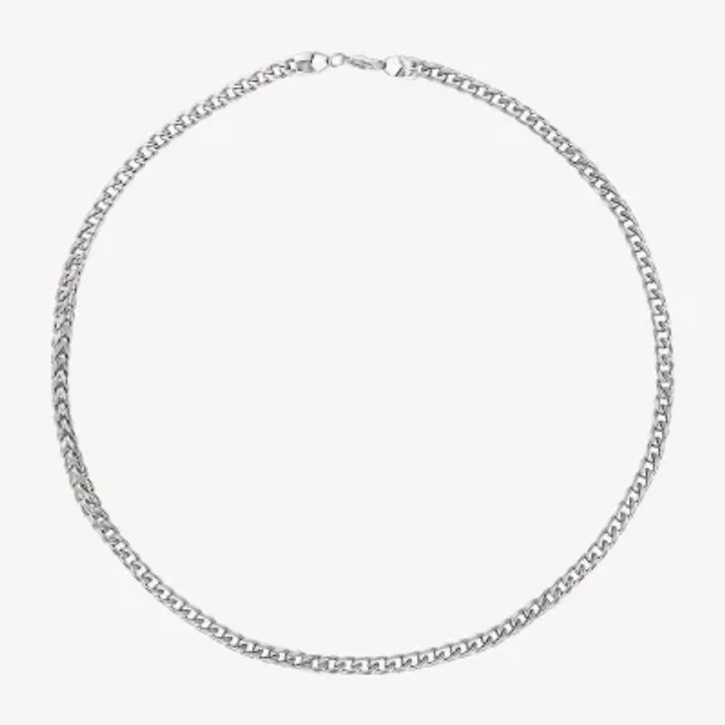 Shaquille O'Neal XLG Mens Stainless Steel 24 Inch Wheat Chain Necklace