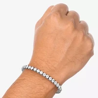 Shaquille O'Neal XLG Mens Cubic Zirconia Stainless Steel 9 Inch Tennis Bracelet