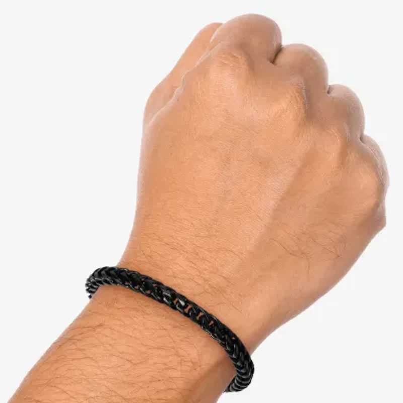Shaquille O'Neal XLG™ Mens Stainless Steel 9 Inch Solid Link Chain Bracelet