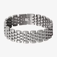 Shaquille O'Neal XLG Mens Stainless Steel 9 Inch Solid Link Chain Bracelet