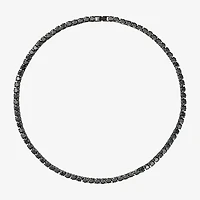 Shaquille O'Neal XLG Mens Black Cubic Zirconia Stainless Steel 22 Inch Tennis Necklace