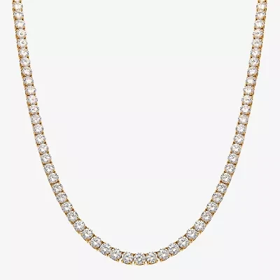 Shaquille O'Neal XLG Mens Cubic Zirconia Stainless Steel 22 Inch Tennis Necklace