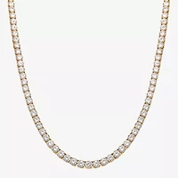 Shaquille O'Neal XLG Mens Cubic Zirconia Stainless Steel 22 Inch Tennis Necklace