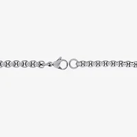 Mens Stainless Steel Hollow 8 1/2 Inch Link Bracelet