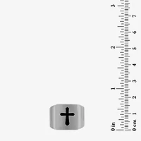 Mens Stainless Steel Cross Fashion Ring