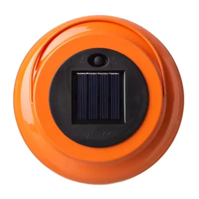 Glitzhome 8.75" Orange Metal Cutout Lanterns