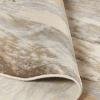 Weave And Wander Parker Abstract Machine Made Indoor Round Area Rug