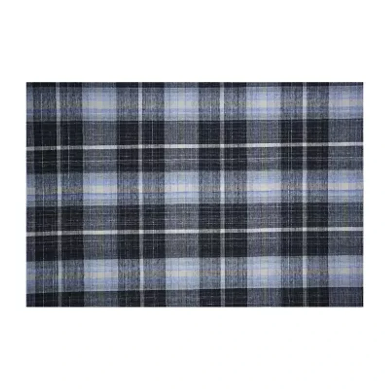 Weave And Wander Jens Plaid Flatweave Indoor Rectangle Area Rugs