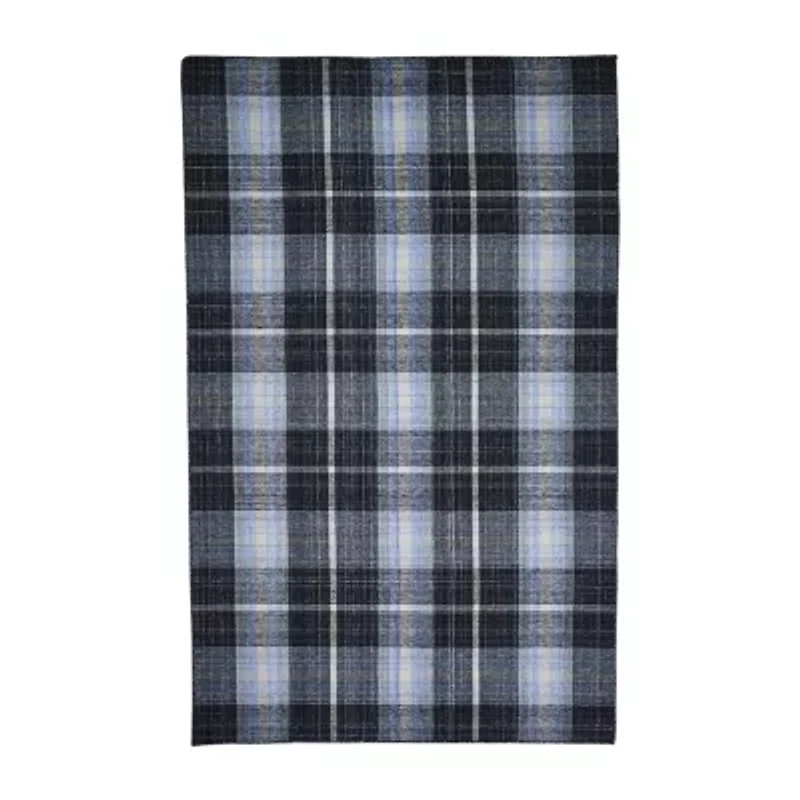 Weave And Wander Jens Plaid Flatweave Indoor Rectangle Area Rugs
