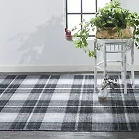 Weave And Wander Jens Plaid Flatweave Indoor Rectangle Area Rugs