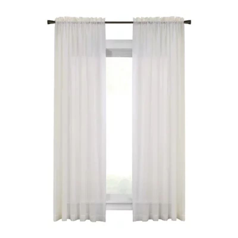 Habitat Cote D'Azure Rod Pocket Sheer Single Curtain Panel