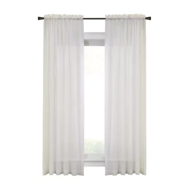 Habitat Cote D'Azure Rod Pocket Sheer Single Curtain Panel