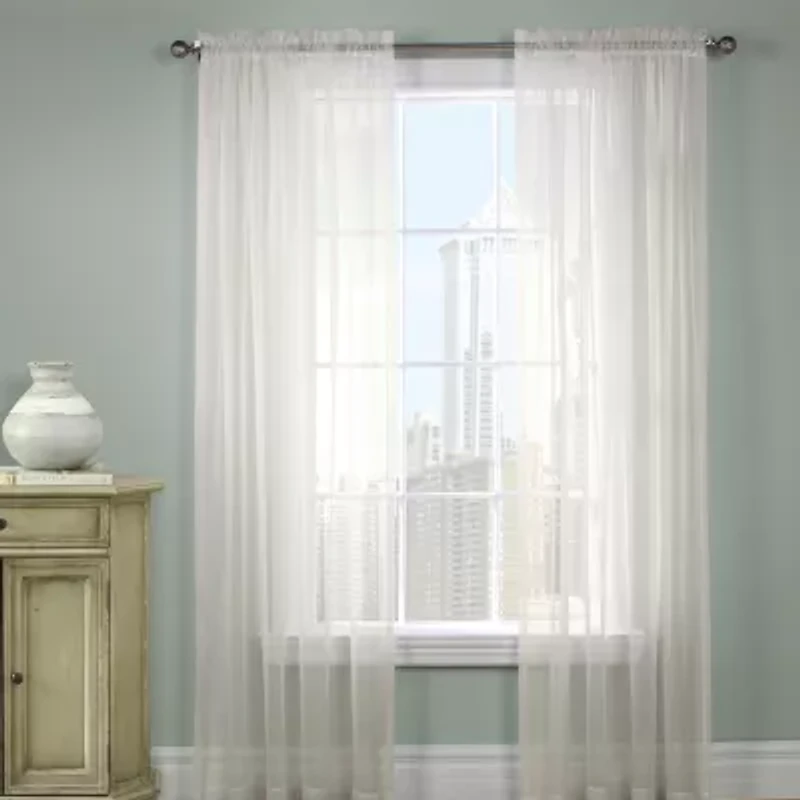 Habitat Rhapsody Voile Rod Pocket Sheer Single Curtain Panel