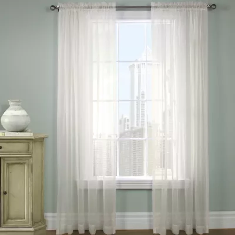 Habitat Rhapsody Voile Rod Pocket Sheer Single Curtain Panel