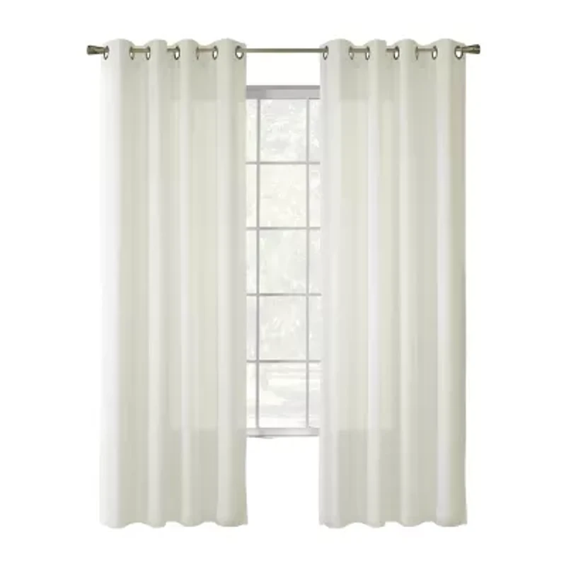 Rhapsody Lined Grommet Top Energy Saving Light-Filtering Single Curtain Panel