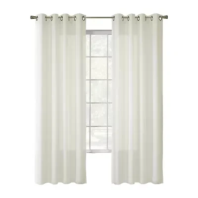 THERMAVOILE™ Rhapsody Lined Grommet Top Energy Saving Light-Filtering Single Curtain Panel