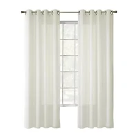 Rhapsody Lined Grommet Top Energy Saving Light-Filtering Single Curtain Panel