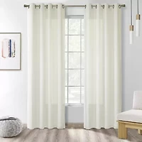 Rhapsody Lined Grommet Top Energy Saving Light-Filtering Single Curtain Panel