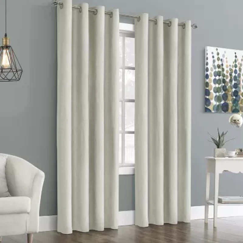 Thermaplus Ethan Grommet Top Energy Saving 100% Blackout Single Curtain Panel