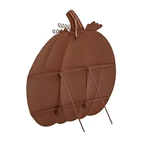 Glitzhome Fall Oversized Metal Pumpkin Thanksgiving Yard Art