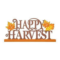 Glitzhome Wood And Metal Happy Harvest Thanksgiving Tabletop Decor