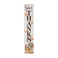 Glitzhome Harvest Wooden Give Thanks Thanksgiving Porch Sign
