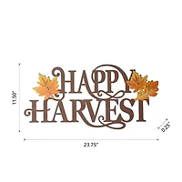 Glitzhome Metal "Happy Harvest" Decor Wall Sign