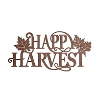 Glitzhome Metal "Happy Harvest" Decor Wall Sign