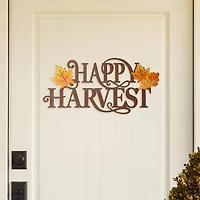 Glitzhome Metal "Happy Harvest" Decor Wall Sign