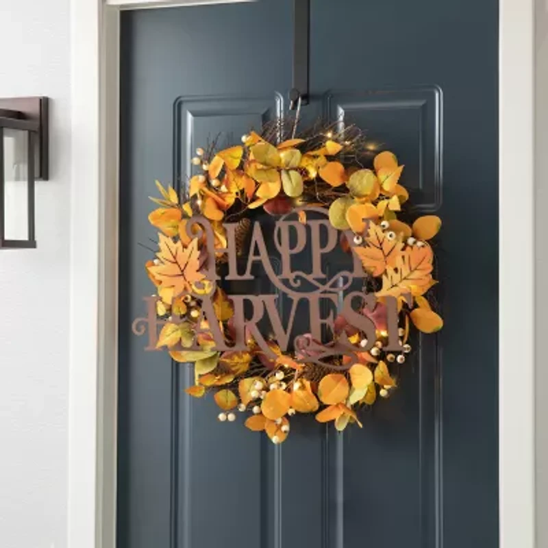 Glitzhome Metal "Happy Harvest" Decor Wall Sign