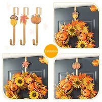 Glitzhome Fall Metal Wreath 3-pc. Wall Hook