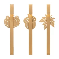 Glitzhome Fall Metal Wreath 3-pc. Wall Hook