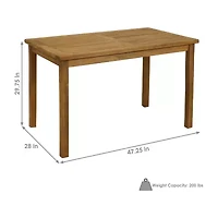 47" Rectangle Patio Dining Table