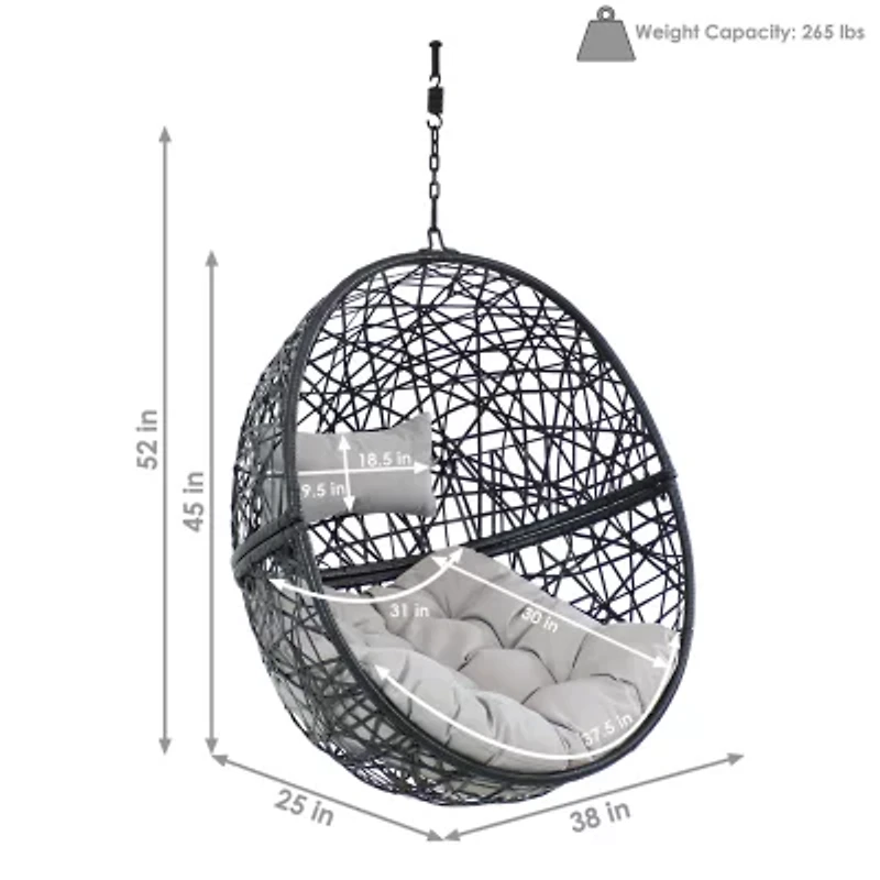 Jackson Outdoor Hanging Wicker Egg Chair