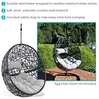 Jackson Outdoor Hanging Wicker Egg Chair