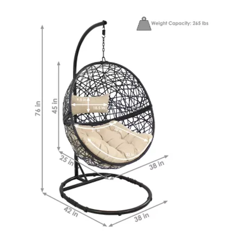 Jackson Outdoor Hanging Egg Chair Chair with Stand