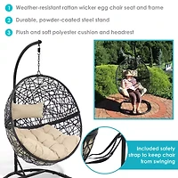 Jackson Outdoor Hanging Egg Chair Chair with Stand