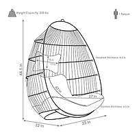 Julia Hanging Egg Chair with Cushions