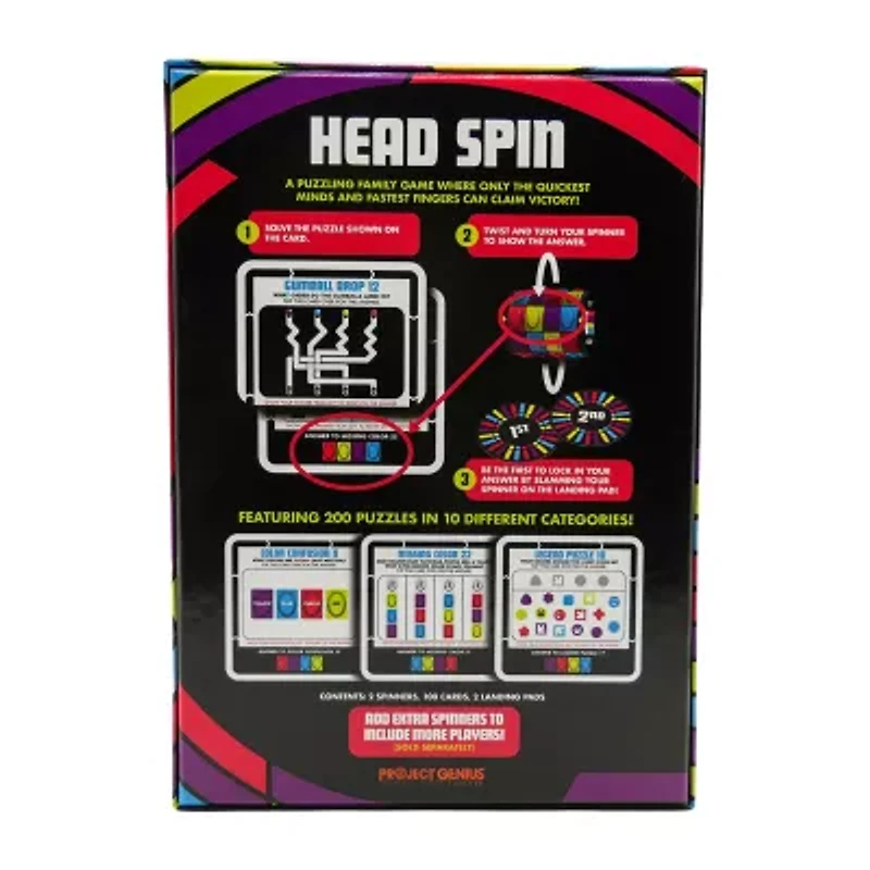 Project Genius Head Spin Fidget-Spinner Game Puzzle