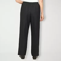 Alfred Dunner Classics Womens Straight Mid Rise Pull-On Pant