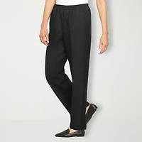 Alfred Dunner Classics Womens Straight Mid Rise Pull-On Pant