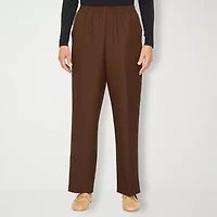 Alfred Dunner Classics Womens Straight Mid Rise Pull-On Pant