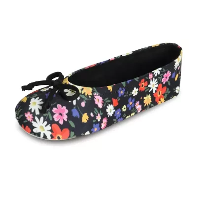 Isotoner Spandex Womens Ballerina Slippers