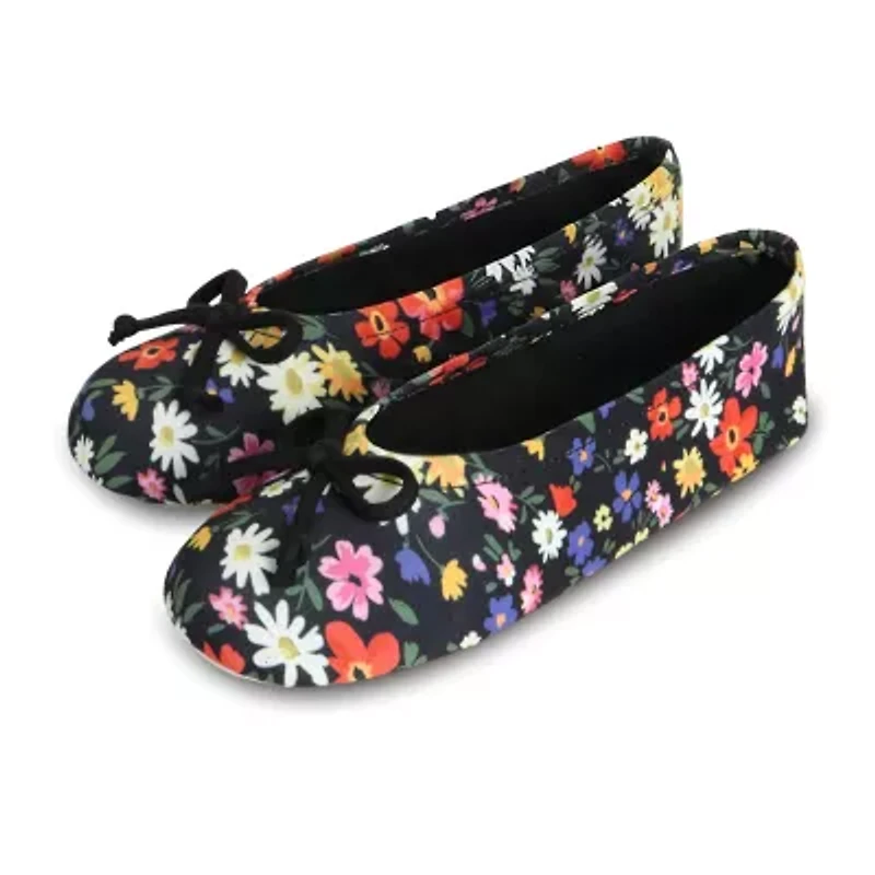 Isotoner Spandex Womens Ballerina Slippers