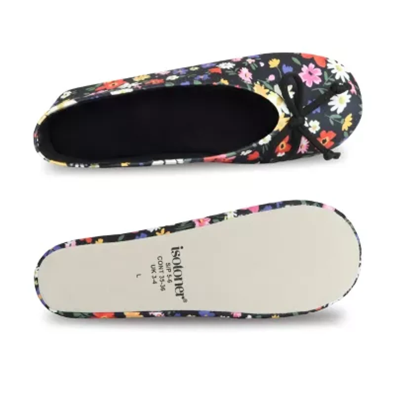 Isotoner Spandex Womens Ballerina Slippers